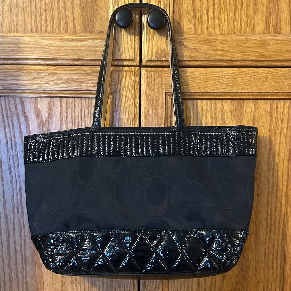 Coach Black Quilted Tote Bag
